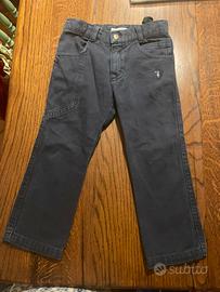 Pantaloni  per bimbo in cotone blu , Trussardi