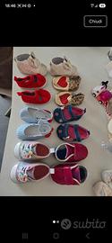  10 paia di scarpe culla num 15 16 17