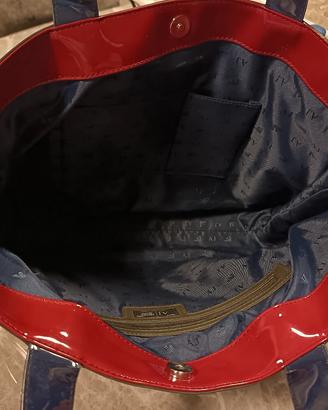 Borsa Armani Jeans in vernice bicolore 