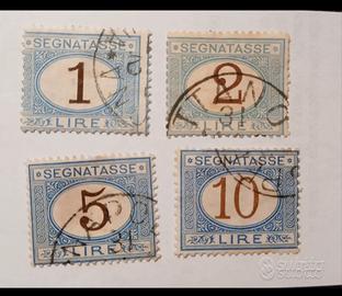 Regno 1874- 4 segnatasse- cifre colore bruno.