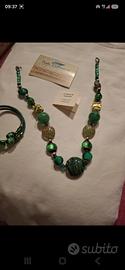 collana e bracciale in vetro di Murano 