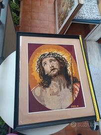 Quadro Raffigurante Gesu' con la corona di spine