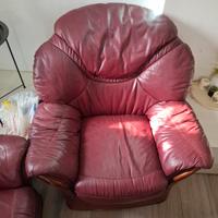 Coppia poltrone in pelle
