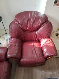 Coppia poltrone in pelle