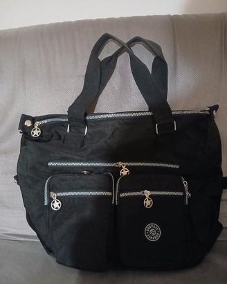 borsa a tracolla e a mano nera da donna 