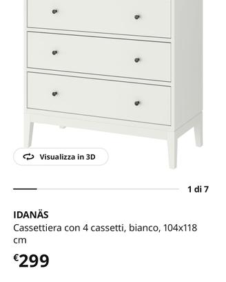 cassettiera Idanas IKEA
