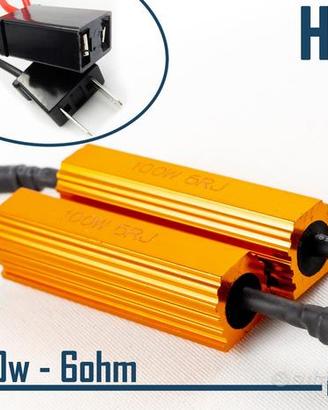 RESISTENZE CANBUS 100W-6 Ohm Kit H7 SPEGNI SPIA