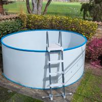 Piscina da giardino, motore filtraggio e scala