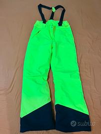 Pantaloni sci ragazzo 14-16anni 500pnf giallo fluo