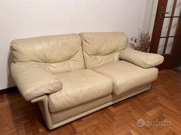 Coppia di divani in pelle