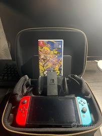 Nintendo switch con borsa zelda + splatoon 2