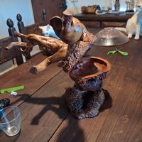 Porta oggetti da tavola in radica di scopa (Erica)