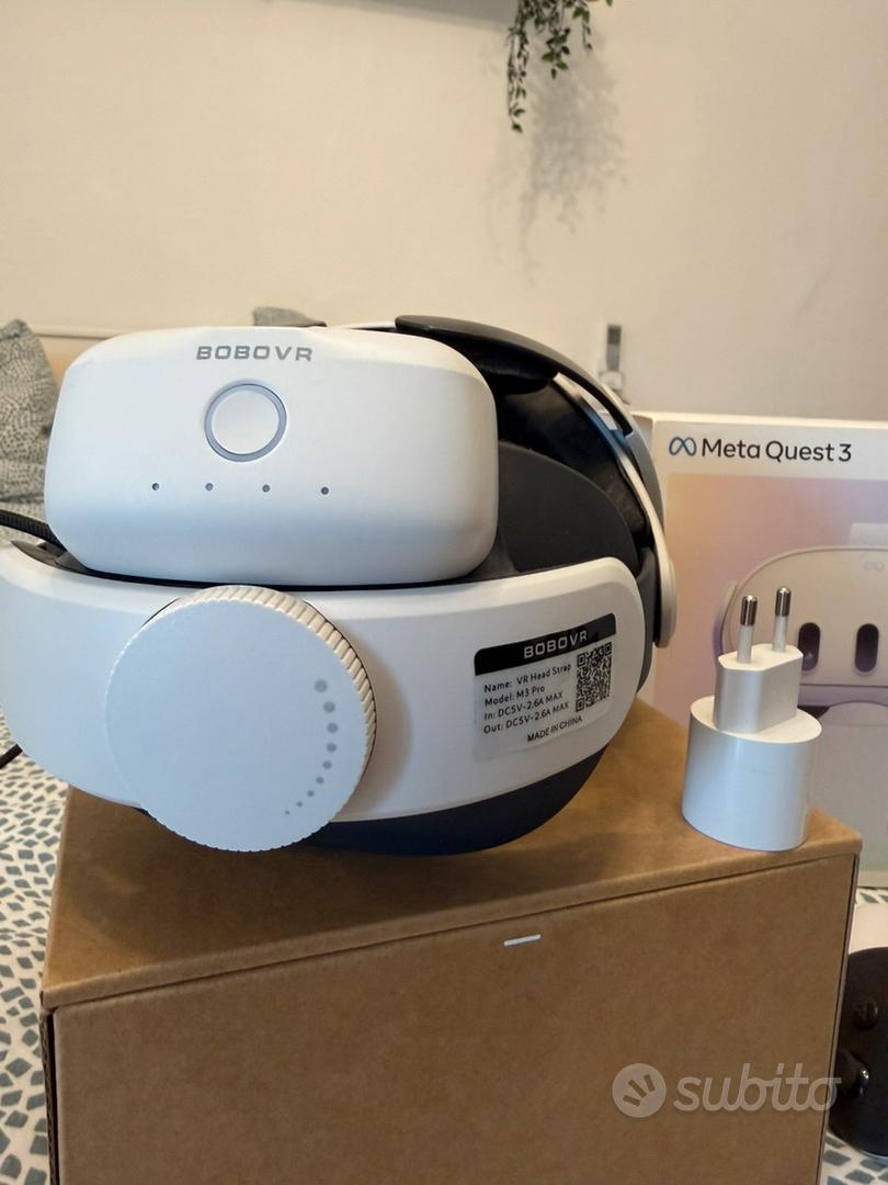 Meta Quest 3 128GB + BOBOVR M3 Pro (Pari al Nuovo) - Informatica