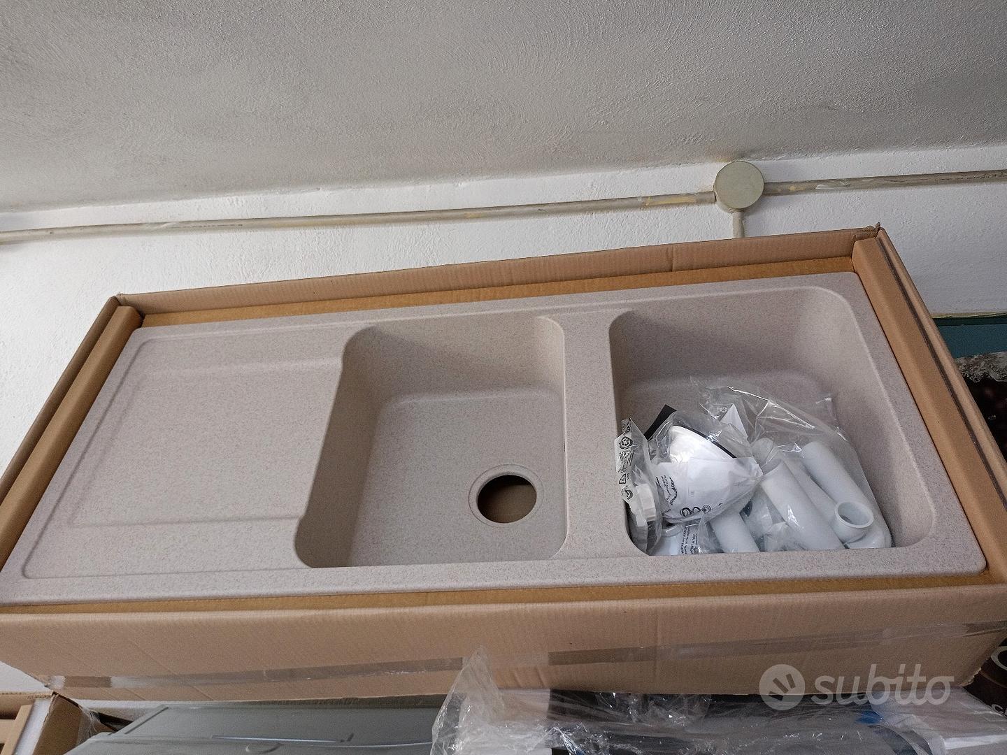 COMPRA SUBITO  LAVELLO CUCINA INCASSO IN GRANITO BIANCO 116X50