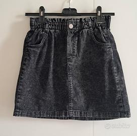 Gonna di jeans grigio scuro 