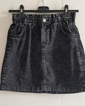 Gonna di jeans grigio scuro 