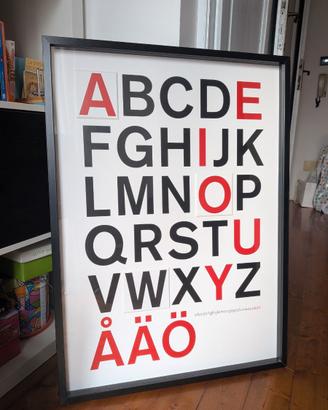 Quadro "Art of Alphabet" Olunda IKEA