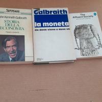 Tre opere dell'economista J.K. Galbraith