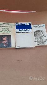 Tre opere dell'economista J.K. Galbraith