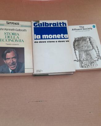 Tre opere dell'economista J.K. Galbraith