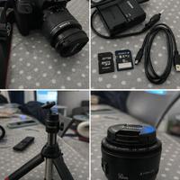 Canon 1200D + 50mm 1.8 + 18-55 + accessori