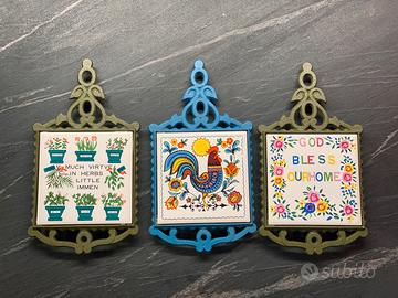 3 sottopentola ghisa e ceramica made in japan