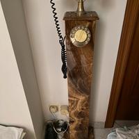Telefono colonna in marmo onice vintage