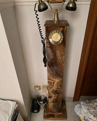 Telefono colonna in marmo onice vintage