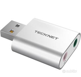 Tecknet Scheda Audio Esterna USB Adattatore Stereo