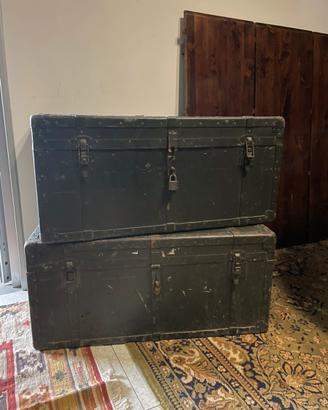 Bauli militare vintage verdi