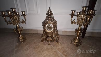 Set orologio e candelabri