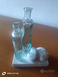 vaso con vetro e marmo