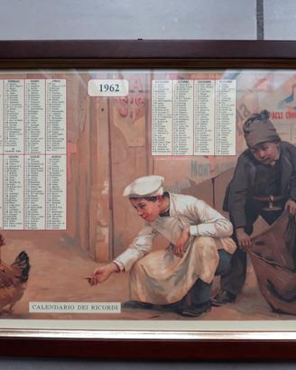 Calendario dei Ricordi dell'anno 1962