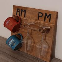 Porta tazze e bicchieri da muro # FATTO A MANO