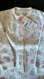 Pigiama bimba bianco coniglietto 18-24 mesi