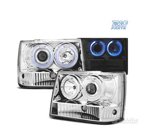FARI JEEP GRAND CHEROKEE 93-98 OCCHI ANGEL CROMATI