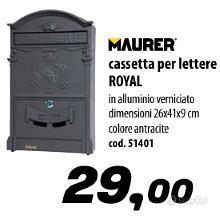 Cassetta postale MAURER mod. ROYAL - in alluminio 