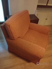 Poltrona vintage sfoderabile