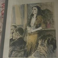 Alberto sughi quadro litografia
