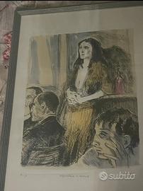 Alberto sughi quadro litografia