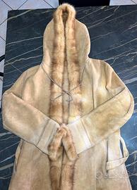 Montone/Shearling donna con Cappuccio Marester