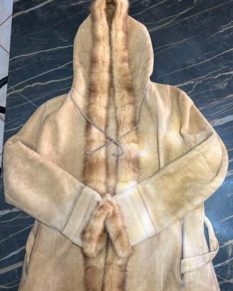 Montone/Shearling donna con Cappuccio Marester