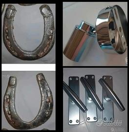 Vari articoli, 3 maniglie,2 ferri,1 faretto led