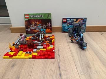 Lego minecraft e lego nexo knights da collezione.