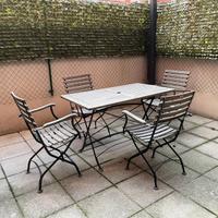 tavolo da giardino con 4 sedie