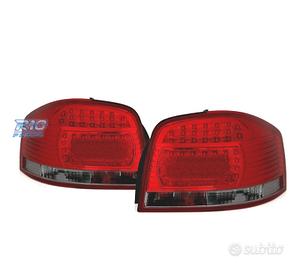 FANALI PER AUDI A3 8P 03-08 LED ROSSO AFFUMICATO