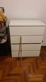 Cassettiera Malm bianca