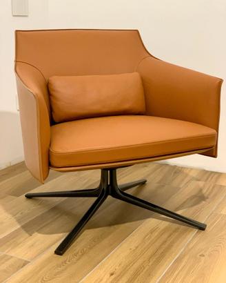 Poltrona Poliform Stanford in cuoio