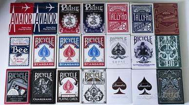 Lotto di mazzi di carte per cartomaghi 21 mazzi