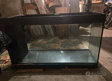 Acquario in cristallo 350 litri+Base in granito